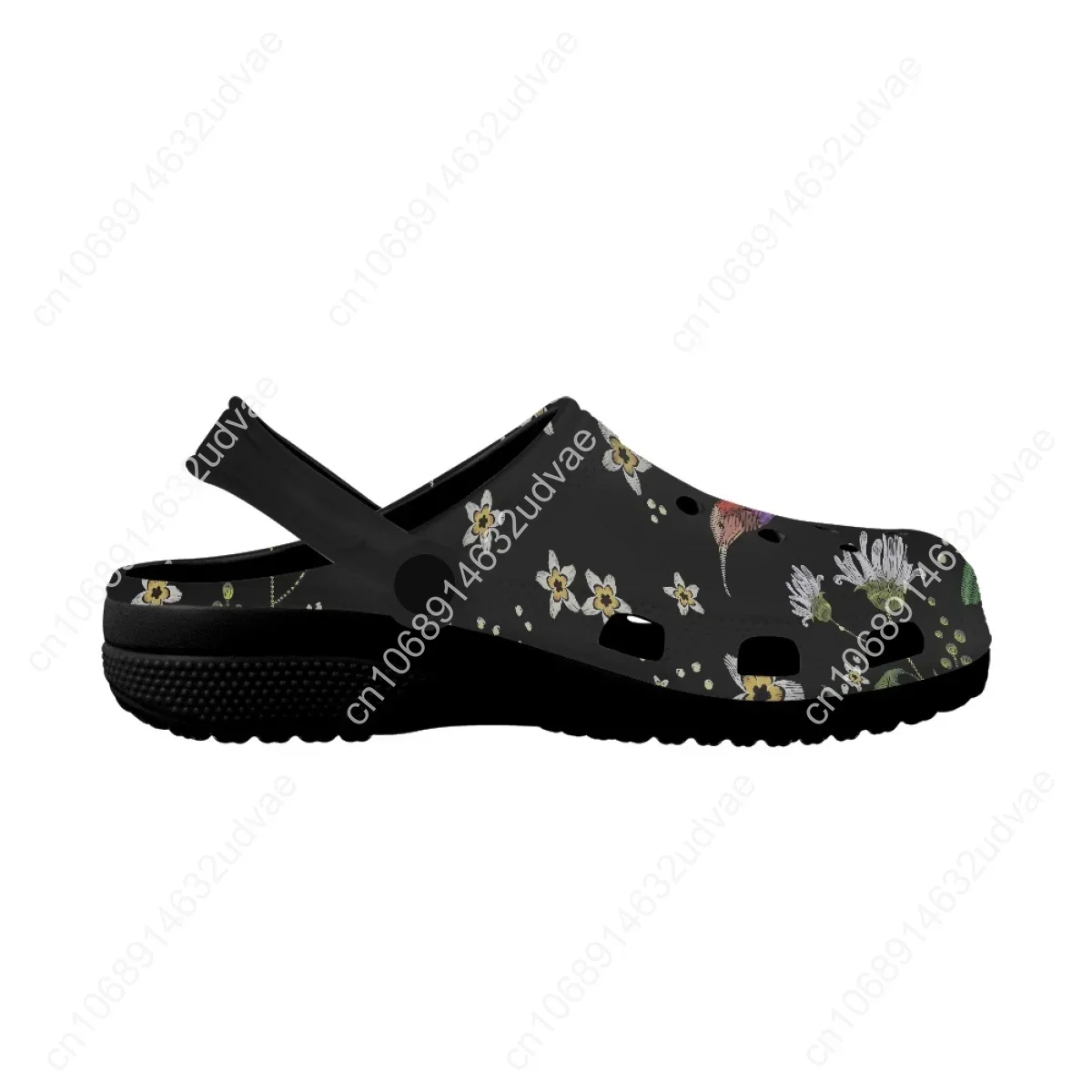 Hummingbird Floral Style Summer Outdoor Sandals Breathable Lightweight Girls Garden Shoes Water Bathroom Slippers For Girls 2023