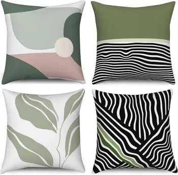 4-Piece Linen Throw Pillow Covers 20"x20" 1