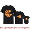 Funny Pizza and Pizza Slice Print Family Matching Shirts Cotton Dad and Daughter Son Kids Tshirts Baby Rompers Father's Day Gift 3