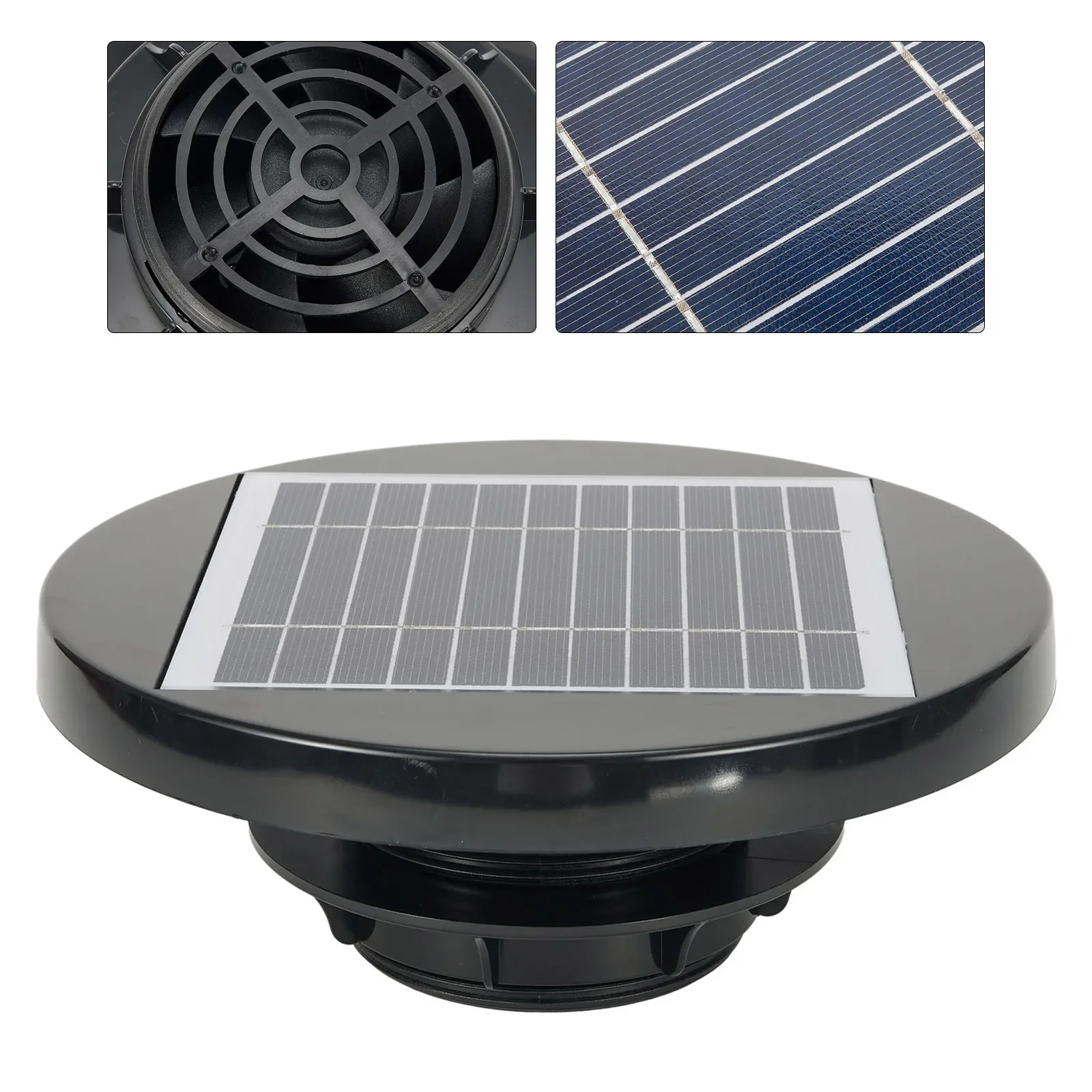

Low Profile And Silent Solar Powered Roof Fan Quick And Easy Installation Great For Boat RV Greenhouse Shed Caravan