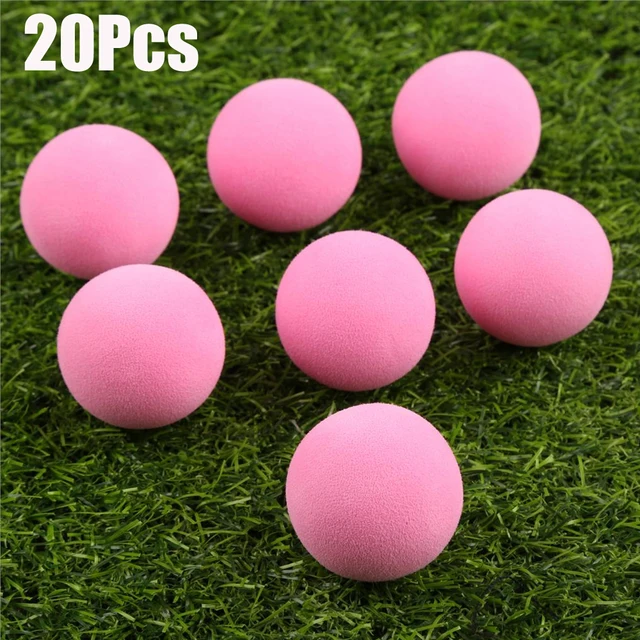 20pcs 65mm EVA Foam Golf Soft Sponge Monochrome Balls for Outdoor Golf Practice