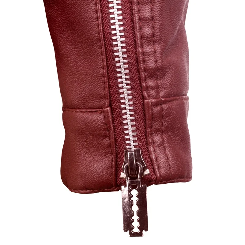 Men Autumn Winter New Overcoat Plush Thick Locomotive Froc Leather Clothing Trend Field Stand CollarWar Youth Go To Work Jacket