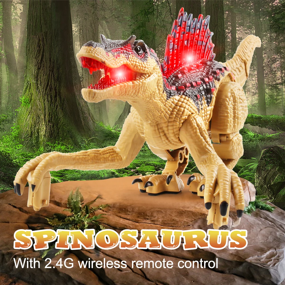 2.4G RC Animal Electric Remote Control Simulation Spinosaurus Model Toy with Light and Sound Dinosaur Toys for Boys Kids Gifts 2