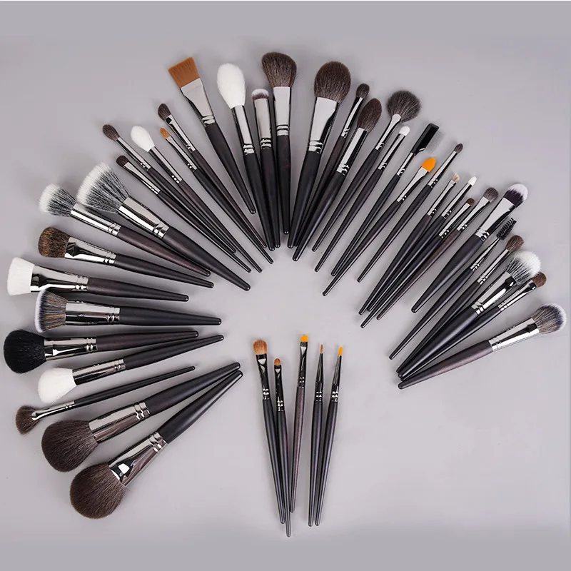 42pcs Luxury Animal Hair Makeup Brushes Set Foundation Blush Eyeshadow