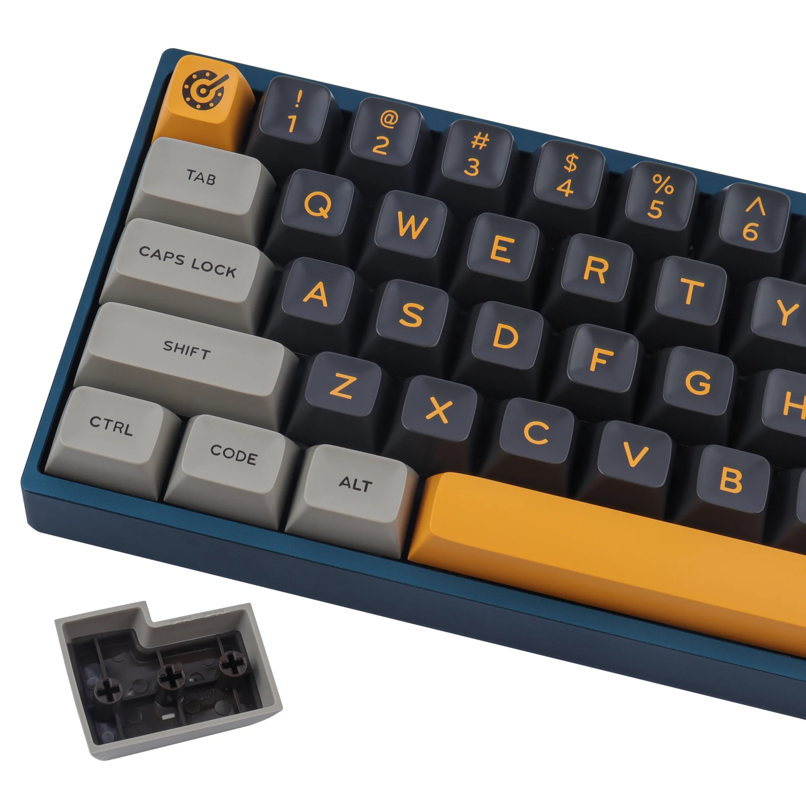 Duplo Tiro Amarelo Tela Abs Keycap 17u Barra de Espaço Iso Entrar Chave SA Perfil Faça Você Mesmo Teclados Mecânicos Gmmk Pro 6.25u 7u - Imagem 6