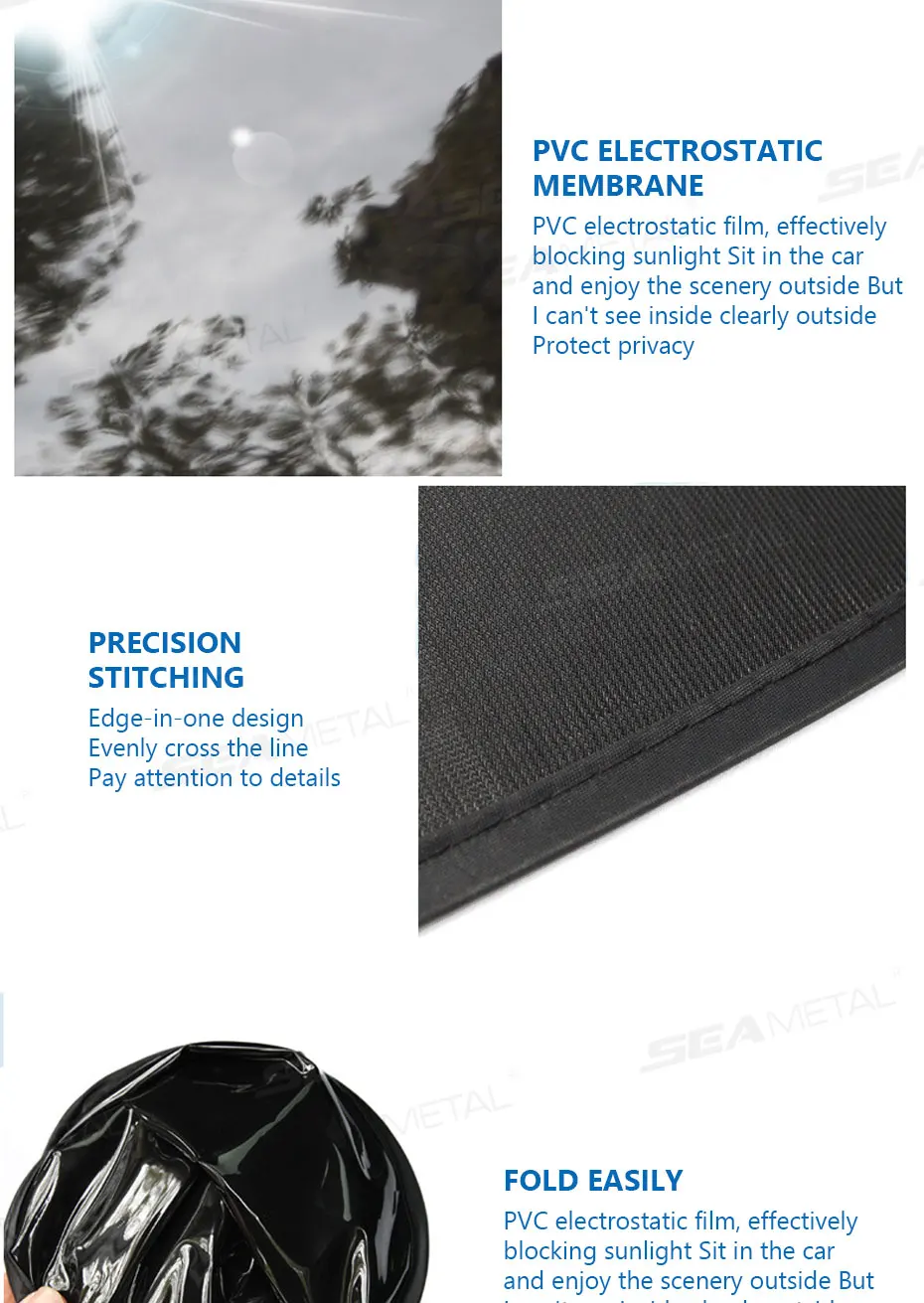 Driver applying shade to rear passenger window