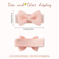 Bébé arcs 100 pièces 1.2 ''ruban cheveux arcs Clips pour bébé filles couleur bonbon nœud papillon épingles à cheveux chapeaux tout-petits cheveux accessoires 4