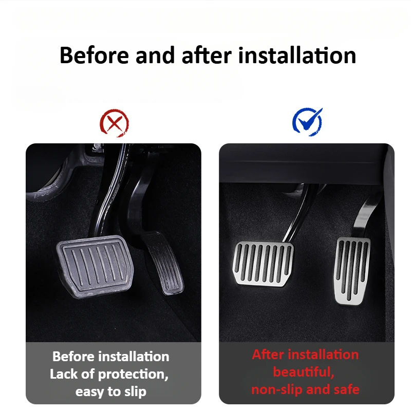 Brake Accelerator Pedals Cover For Tesla Model Y Model 3 Highland Aluminum Alloy