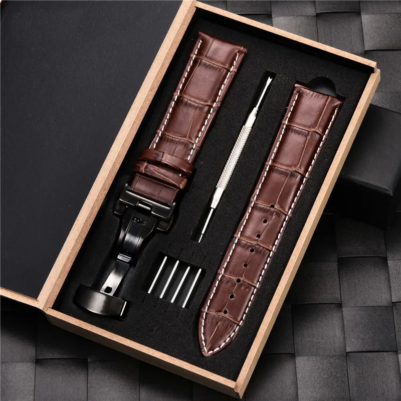 Premium Genuine Leather Watch Band Strap - Multiple Sizes Available