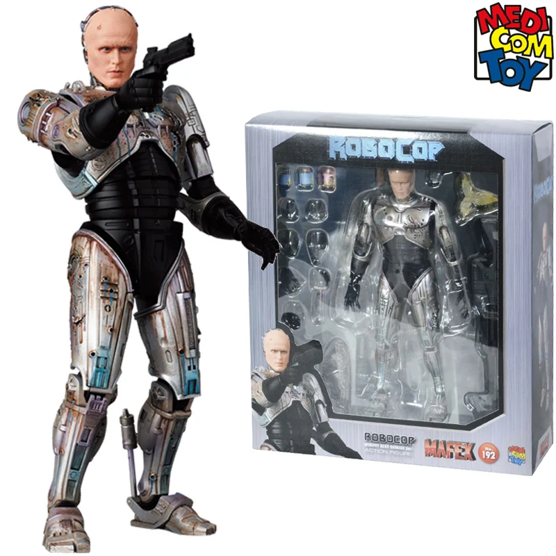

In Stock Original Medicom Toy MAFEX No.192 ROBOCOP MURPHY HEAD DAMAGE Ver Anime Figure Model Collectible Action Toys Gifts
