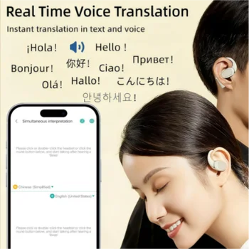 AI Translator Earbuds Real Time - 144 Languages Translating Devices English Spanish Translation Headphone 2 Way Voice Translator Live Talkbuds Wireless Bluetooth Ear Pieces for iPhone Android 2