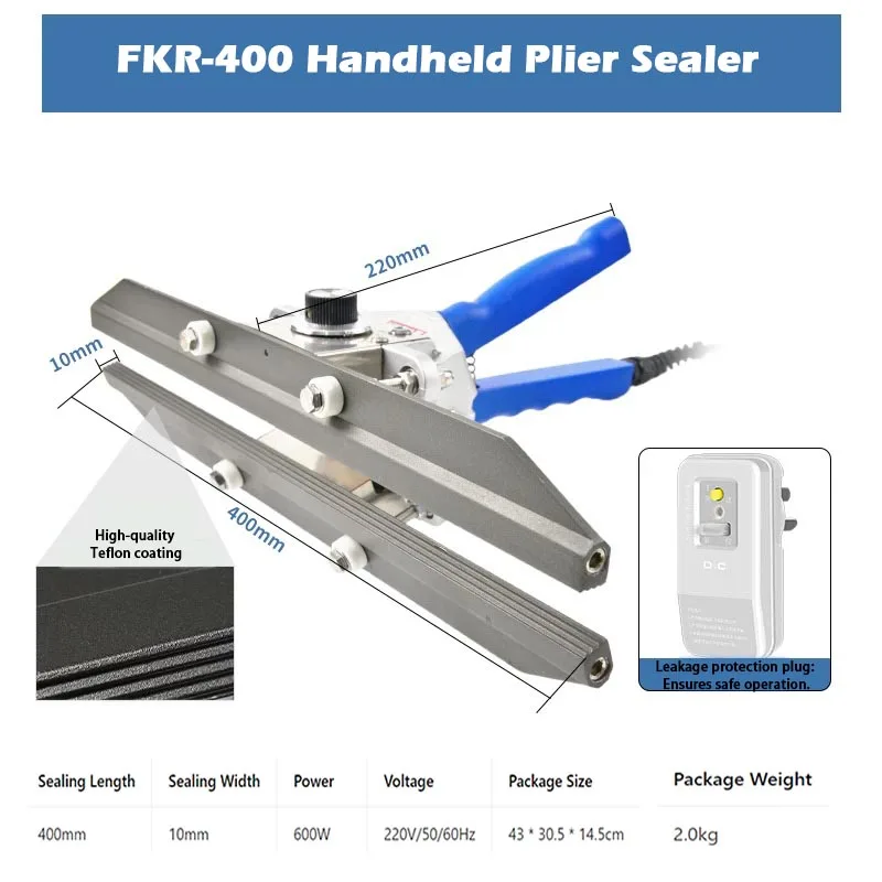 Professional Electric Impulse Sealer Hand Sealing Machine 20/30/40/50cm Length S