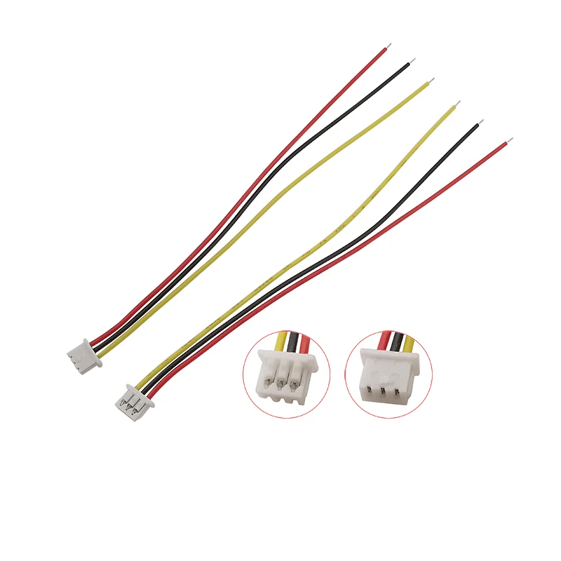 20 Stück Micro JST 1,25mm Abstand 3-poliger Stecker jst 1,25mm 3 p Buchsen stecker Kabel 10/25/20/30cm 28awg elektronische Kabel – Detail 3
