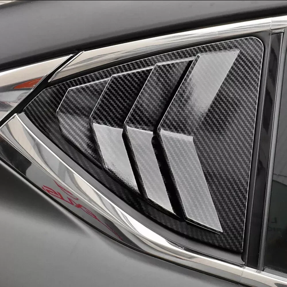 렉서스 ES250 ES350 ES300h 2019-2023 차량용 리어 루버 윈도우 사이드 셔터 커버 트림 스티커 벤트 스쿱 ABS 카본 파이버 자동차