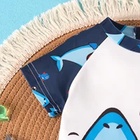 Summer 0-2 Years Old Fashion Trend Cute Baby Universal Comfortable Soft Shark Print Clear Swimsuit Jumpsuit Personality 5