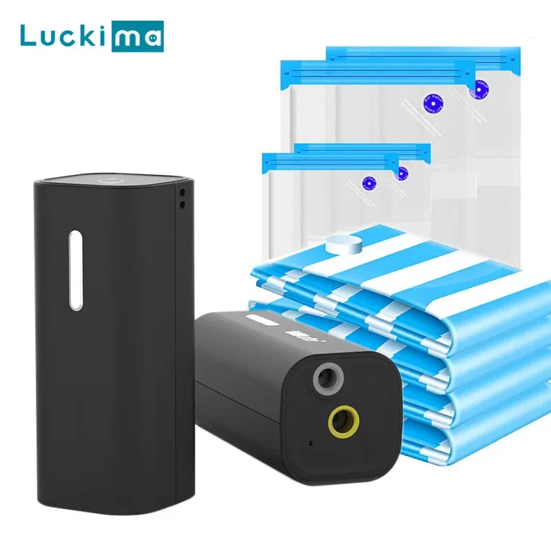 Home Travel Vacuum Storage Bags USB Dual-use Electric Pump for Food Clothes Balls Blankets Pillows Space Saver Compression Bag