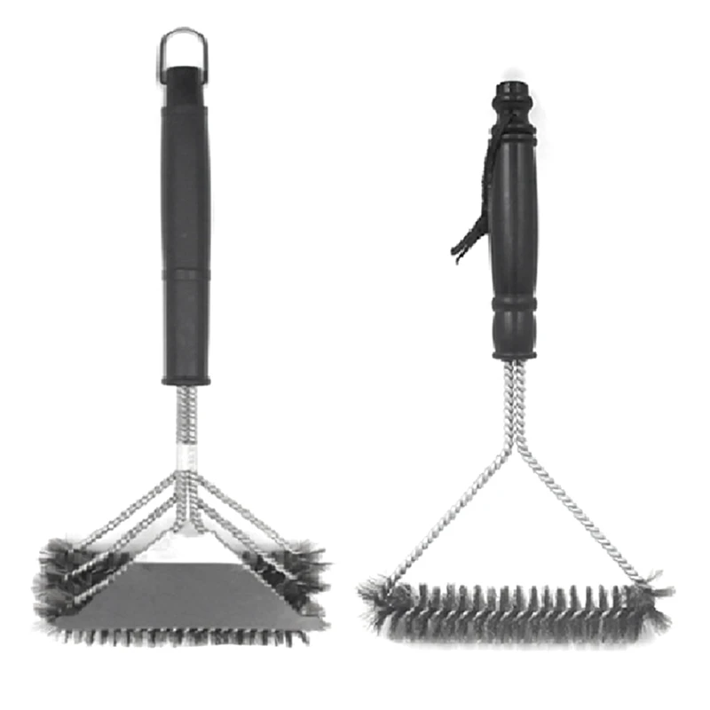 

Набор для барбекю и гриля, прочные треугольные чистящие щетки из нержавеющей стали, инструменты для приготовления пищи