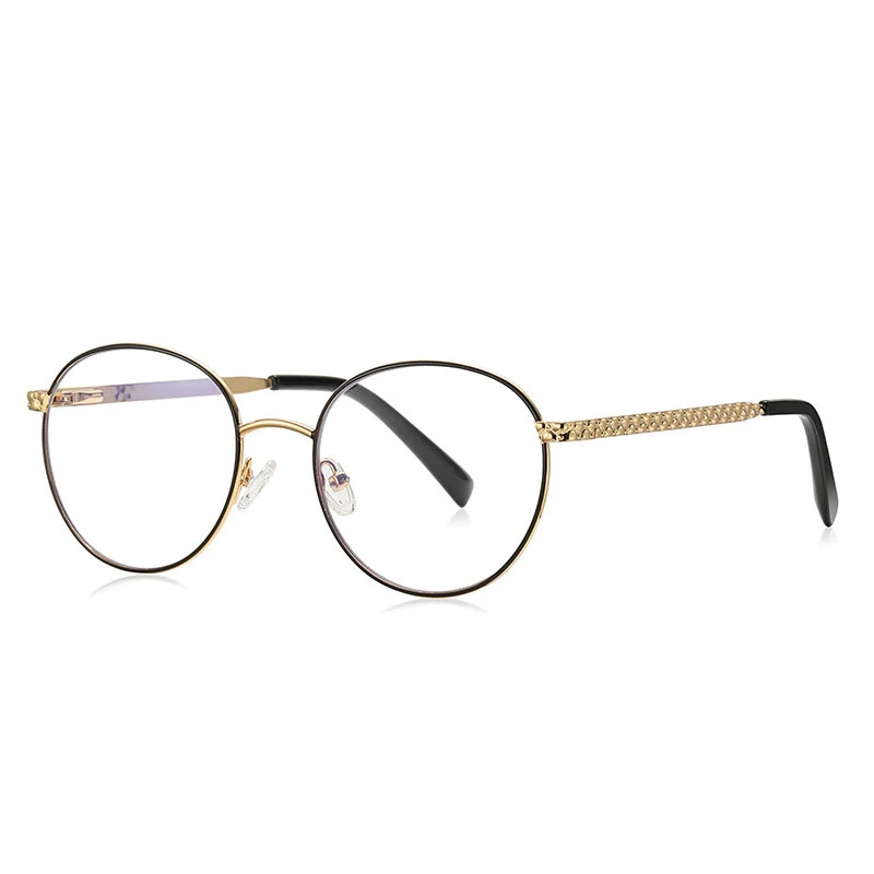 

Metal High Quality Anti Blue Light Round Glasses Frame Vintage Eeygalsses Women Optical Frame Clear Lens Eyeware
