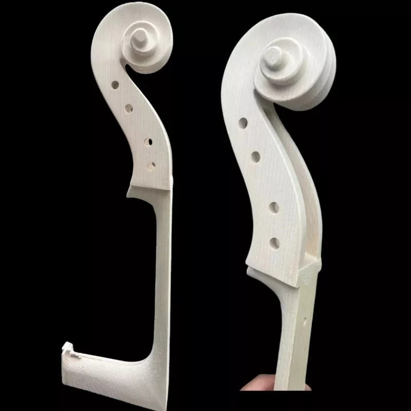 Violin Neck Head Unfinished Cello Neck 4/4 3/4 1/2 1/4 head Scroll Maple Full size Unvarnished DIY Cello parts