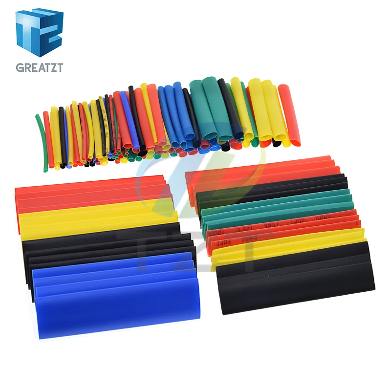 Heat Shrink Tubing 328Pcs Sleeving Wrap Wire Car Electrical Cable Kits Heat Shrink Tube Tubing Polyolefin 8 Sizes Mixed Color