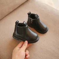 Baby Boots 2024 Winter Infant Warm Fur Shoes Newborn First Walkers Toddler Little Boys Girls Ankle Leather Boots Pink, Black 2