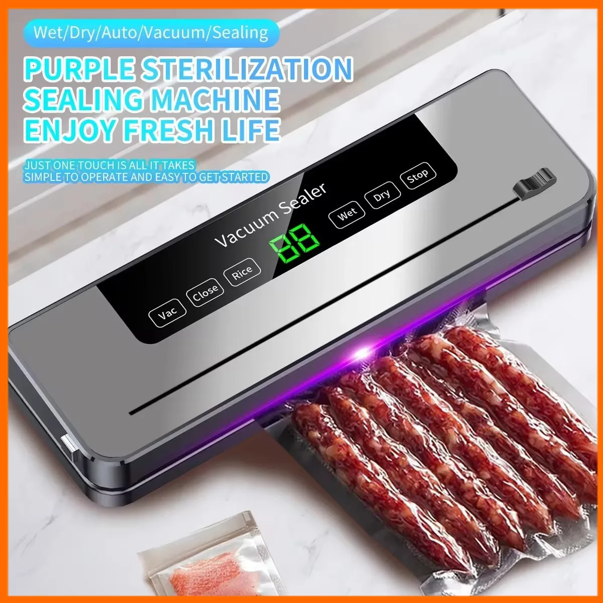 Vacuum Sealer Packaging Machine Food Vacuum Sealer With Free 10pcs Vacuum bags Household Vacuum Food Sealing