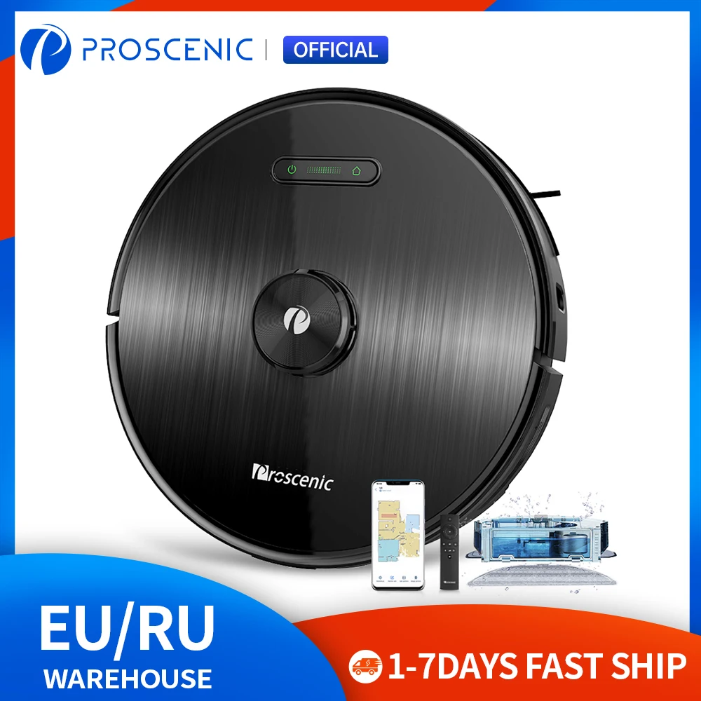 Proscenic M8 Robot Vacuum Cleaner Floor Scrubber, Laser Navigation Lds