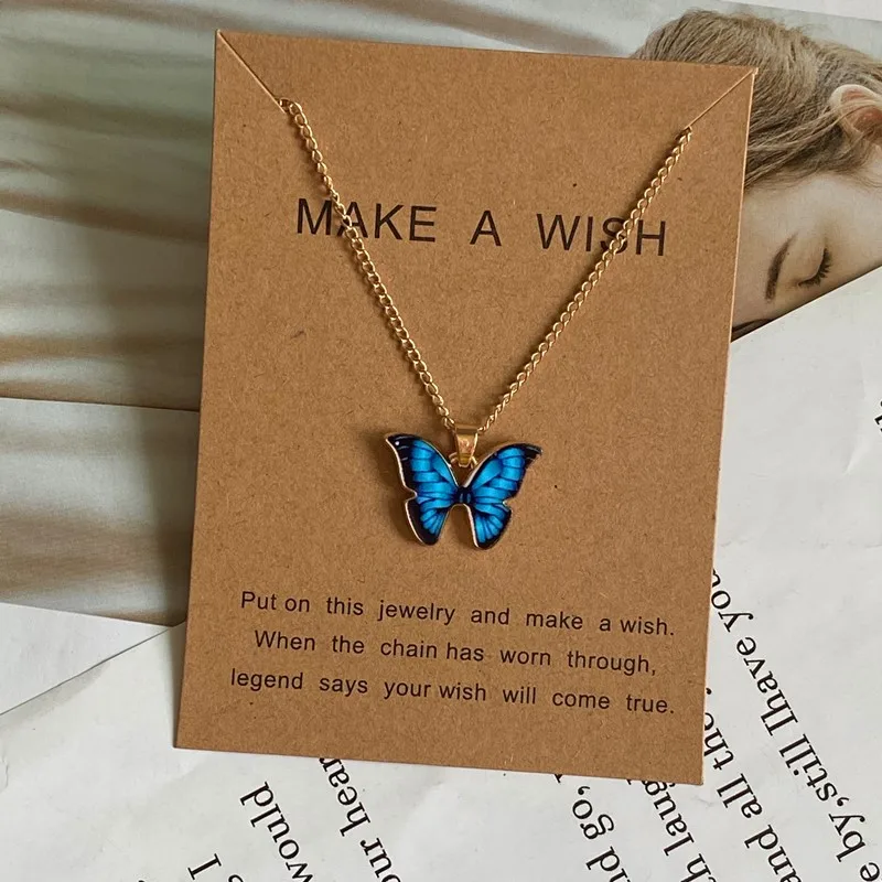 Moud romantesch Päiperlekskette fir Fraen a Meedercher blo wäiss orange Faarf Déier Design Choker Hals_voghion.com