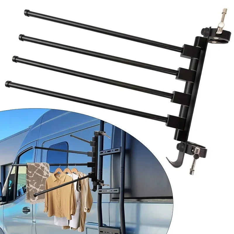 

Универсальный вращающийся крючок для одежды RV из алюминиевого сплава, вешалка для сушки одежды RV, вешалка для хранения полотенец, аксессуары для кемпинга и автомобиля