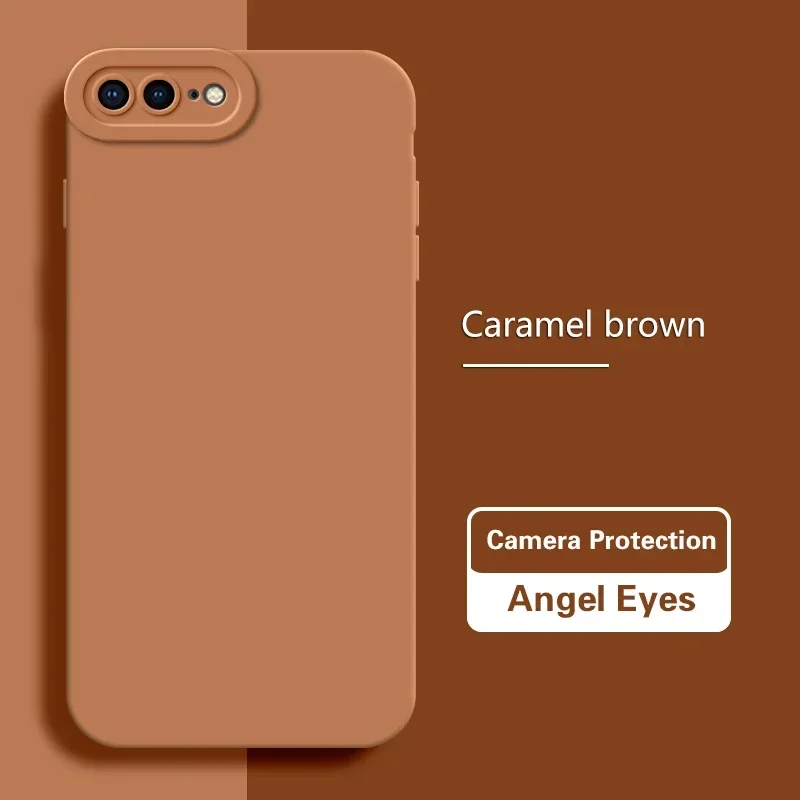 Angel Eyes Soft Square Matte Back Cover - Liquid Silicone Phone Case