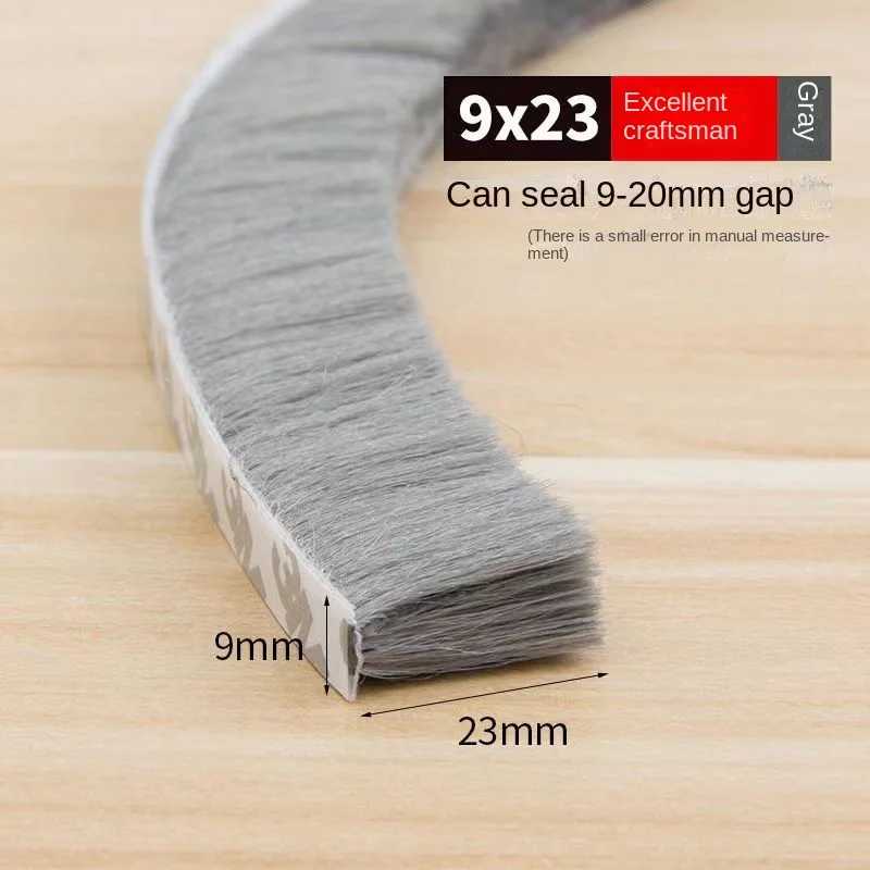 Self-Adhesive Weatherstrip Brush Seal for Doors and Windows - Warm Winter Collection