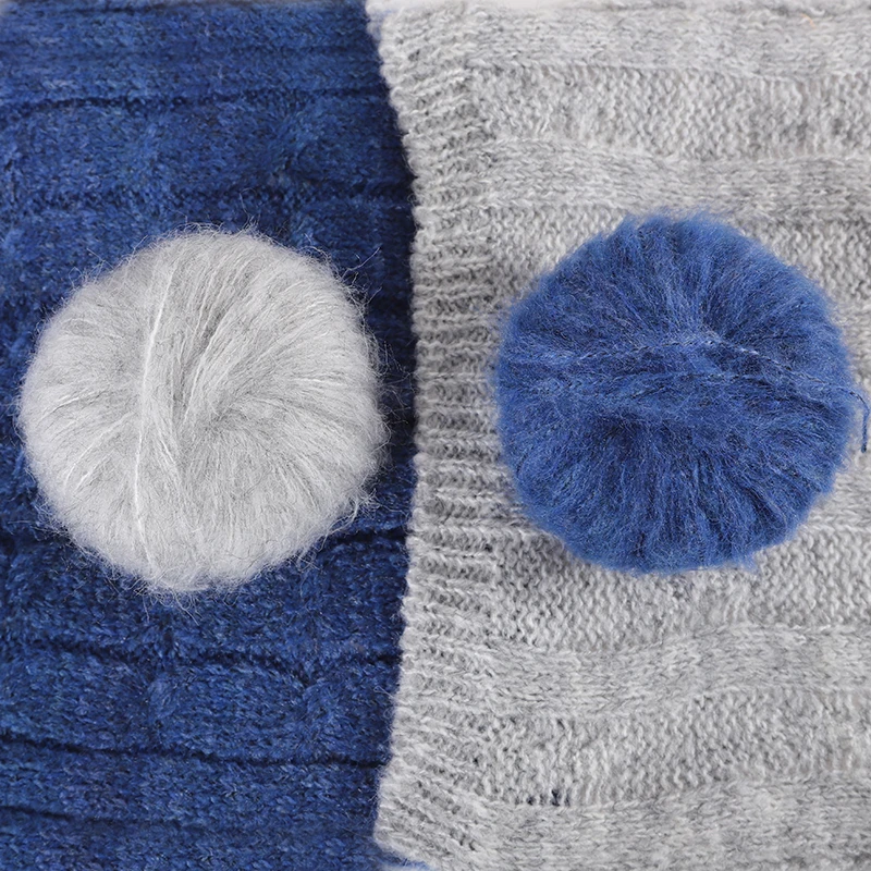 Confezione da 3 rotoli di filato mohair a pelo lungo, 50 g per rotolo, totale 150 g, filato mohair fantasia, disponibile in più colori, adatto per lavori a maglia, uncinetto, maglioni, sciarpe e accessori per capelli - immagine 3