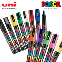 1pcs Japan Uni POSCA Marking Pen PC-5M Acrylic POP Poster Graffiti Painting 1.8-2.5mm Quick Drying Waterproof Art Supplies 1