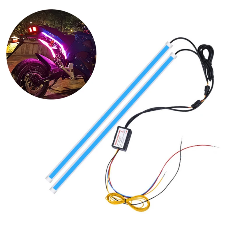 Motorcycle Turn Signal Lamp LED Daytime Running Lights Tail Light DRL Waterproof Decoration Strip Motor Brake Flowing Light motorcycle led lights motorcycle accessories