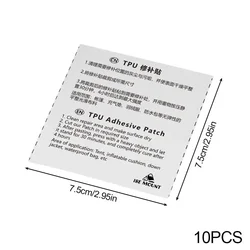 Waterproof Transparent TPU Vinyl Repair Patch Tape (10PCS)