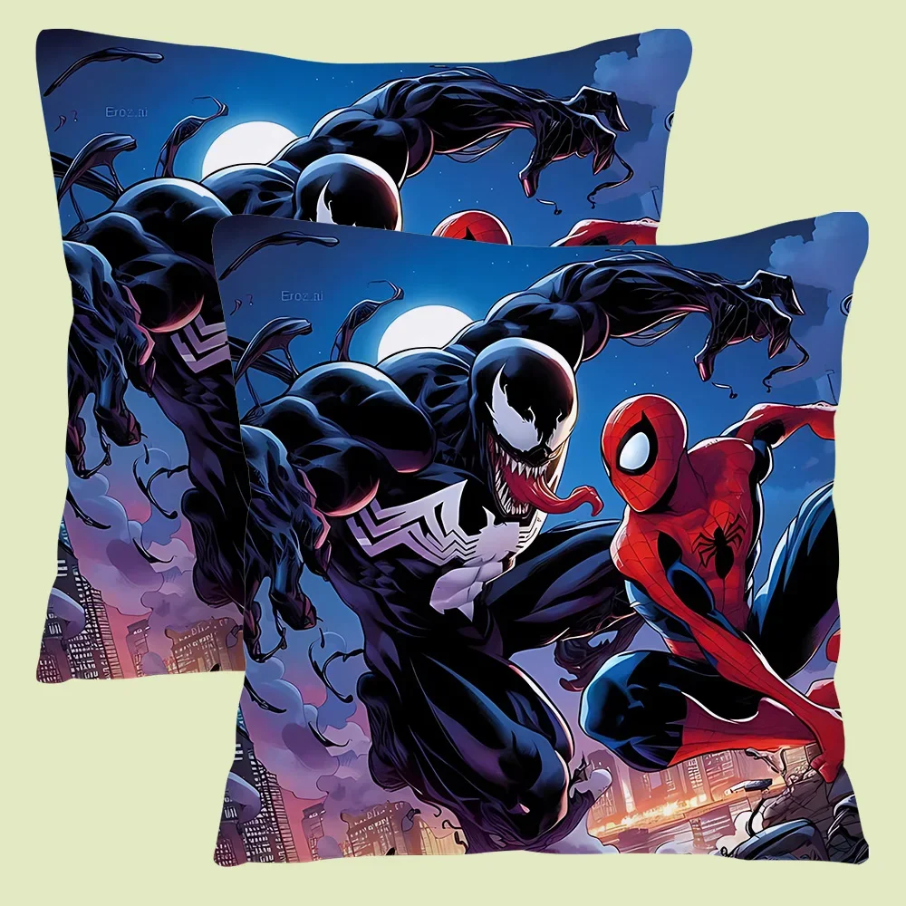 Spider-Man Mascot Pillow Covers Sofa Decorative Home Double-sided Printing Short Plush Cute Cushion Cover