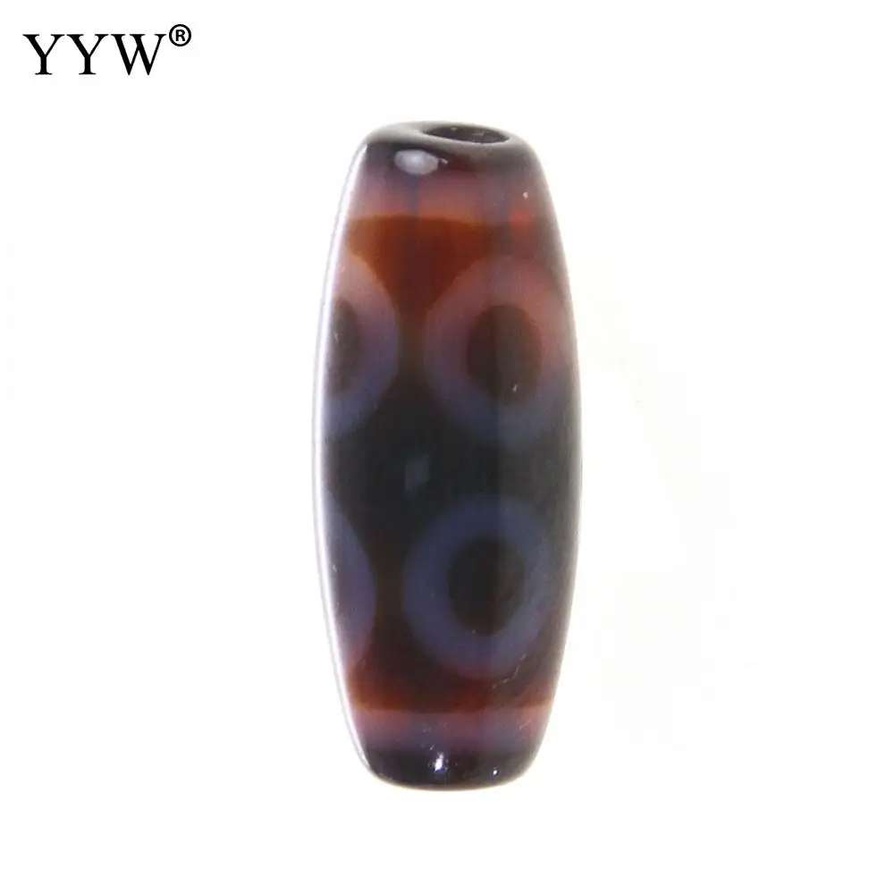 1pc 20x8mm Natural Tibetan Agated Onyx Dzi Beads Oval Chalcedony Bead Healing Jewelry For Making DIY Necklace Bracelet Bead