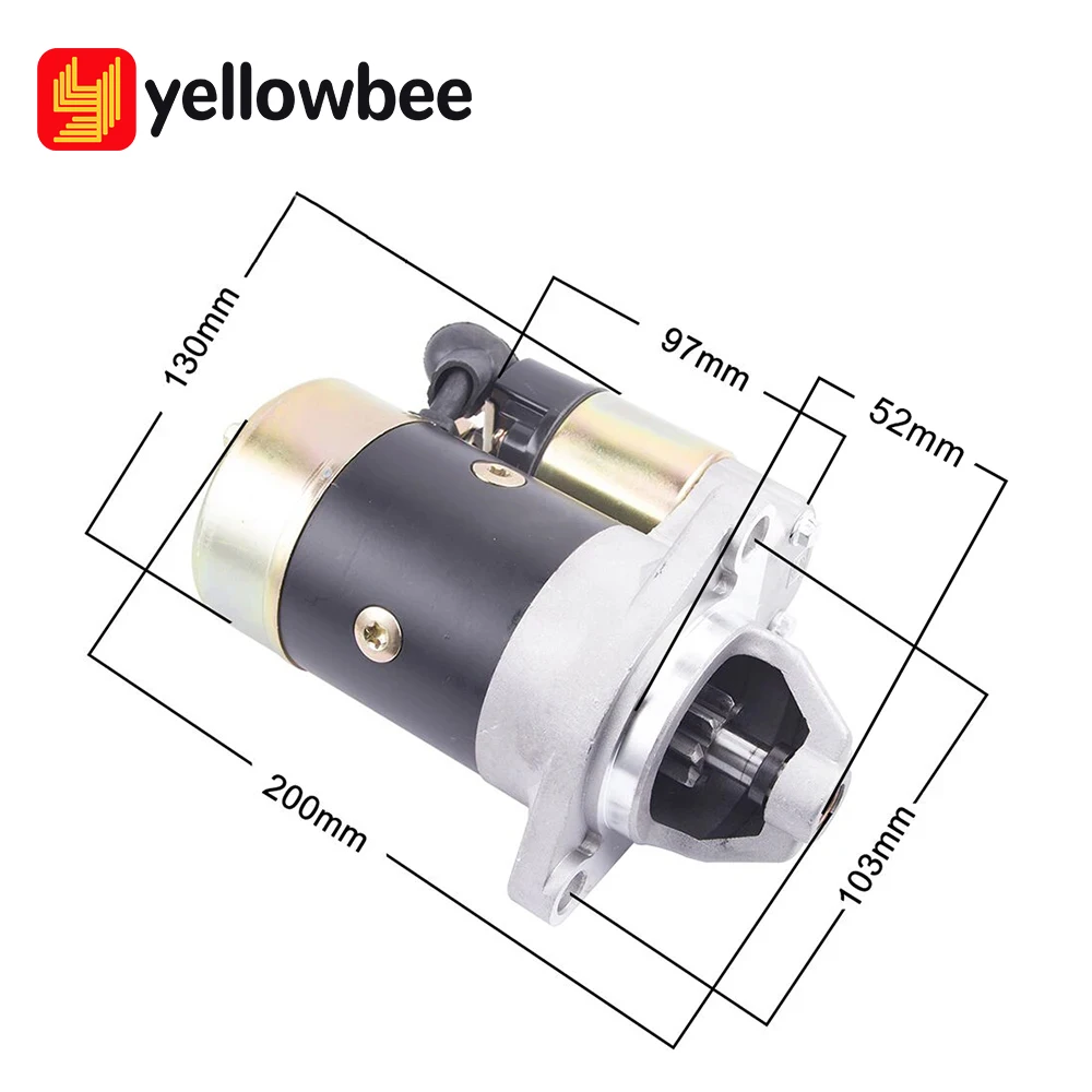 Qd124A 12V 1.2Kw Motorino Di Avviamento Parti Del Generatore Diesel Motorino Di Avviamento Elettrico Rame Realizzato Per 186F 188F 192F Motorino Di Av