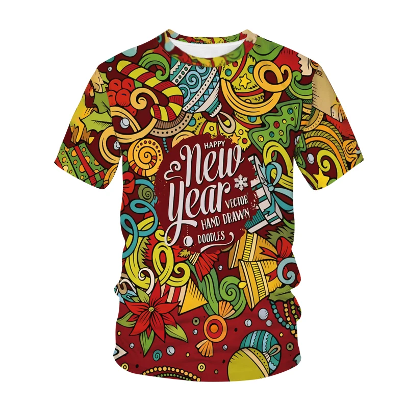 

Футболка мужская с 3D-принтом оленя, Повседневная рубашка с круглым вырезом и коротким рукавом, топ на Рождество, лето A3