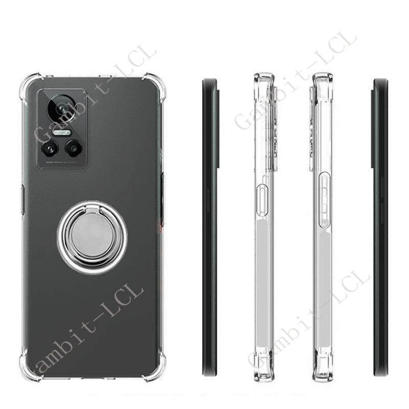 Enhanced Product Title: Premium Back Ring Holder Bracket Phone Cover - TPU Soft Silicone Case