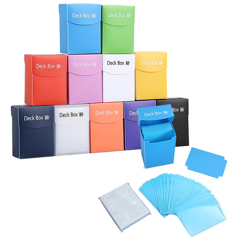 

Коллекционная коробка для карт, чистый цвет, простая матовая искусственная защита и хранение ценных карт, коробка для карт Magic/YuGiOh