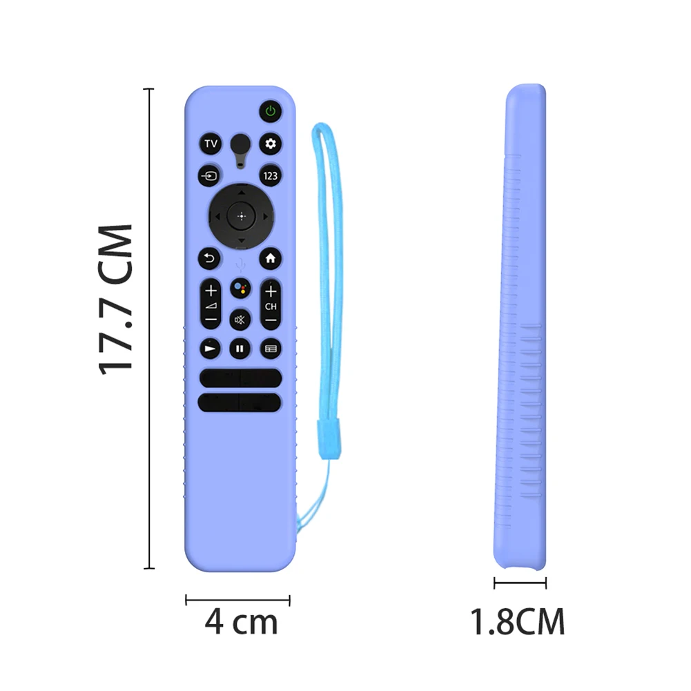 Silicone Remote Control Cover Case Replacement Anti Slip Voice Remote Case with Lanyard for Sony RMF-TX800U TX900U TX800C TX800P 6