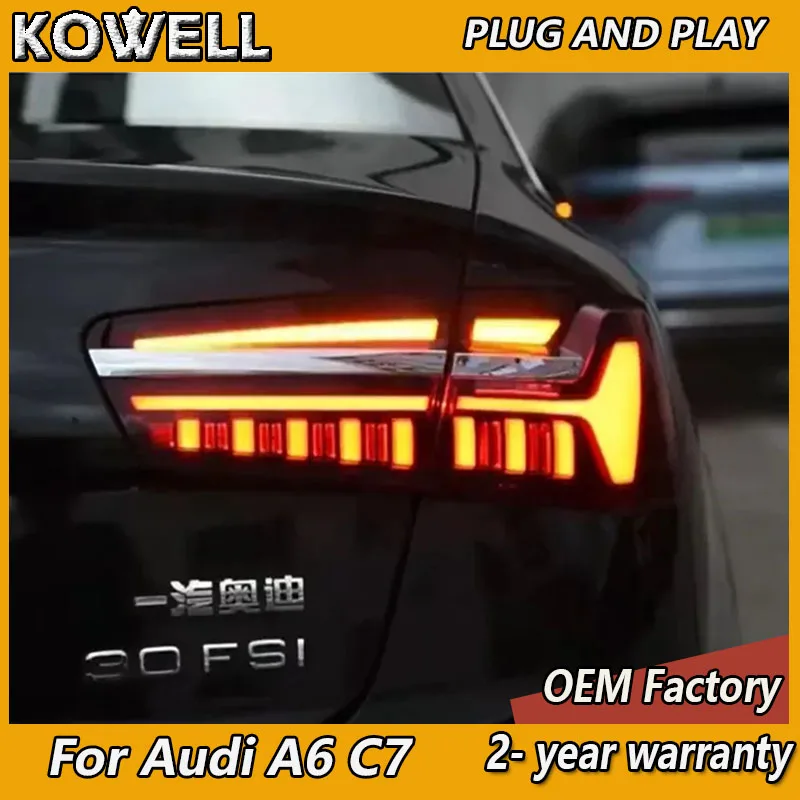 

Car Styling for Audi A6 C7 Taillights 2012-2016 A6 C7 Tail Light Rear DRL Fog Brake Reversing Dynamic Turn Signal