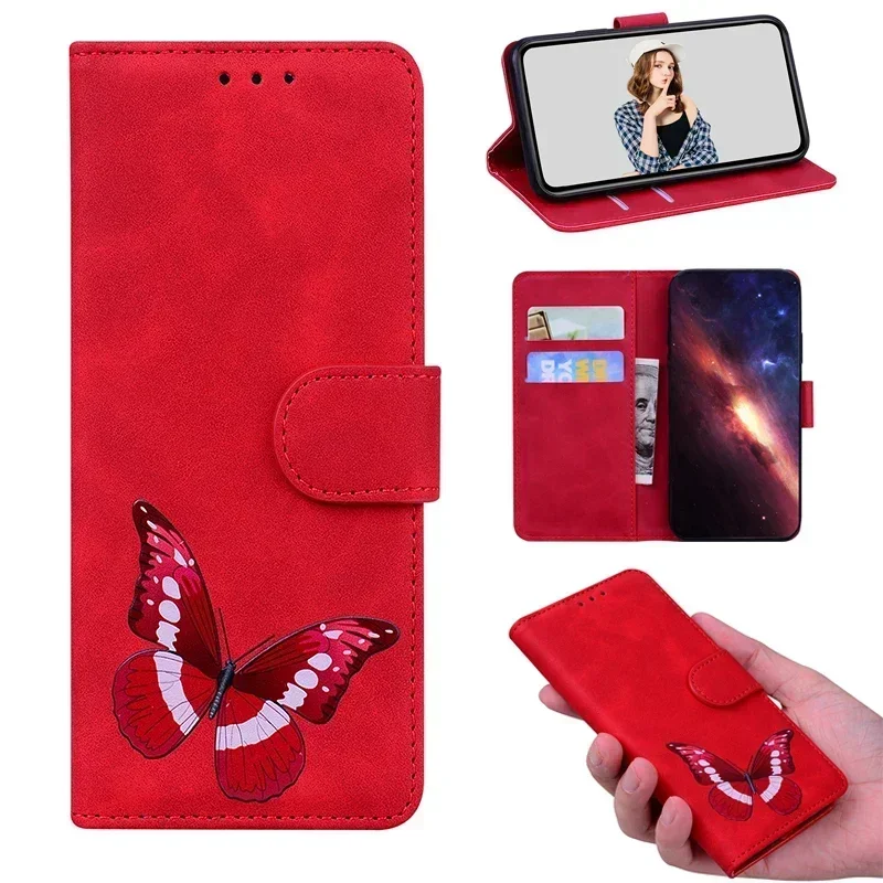 Elegant Leather Flip Wallet Case with Magnetic Closure and Anti-Fall Protection