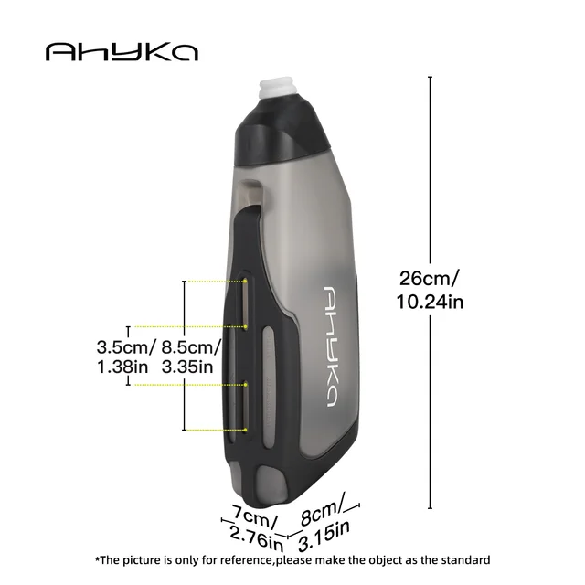 Bouteille d'eau aérodynamique AhyKa pour vélo, 600 ml, légère, pour vélo de route, conception à presser pour boire 3 Bouteille d'eau aérodynamique AhyKa pour vélo, 600 ml, légère, pour vélo de route, conception à presser pour boire 3