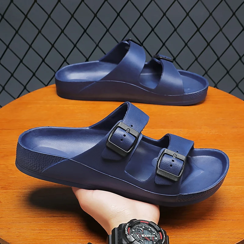 Sandals for Men and Women Footwear 2023 Fashion Buckle Soft Sole Beach Holiday Slippers for Women Sandale Femme Eté 2022 Luxe 6