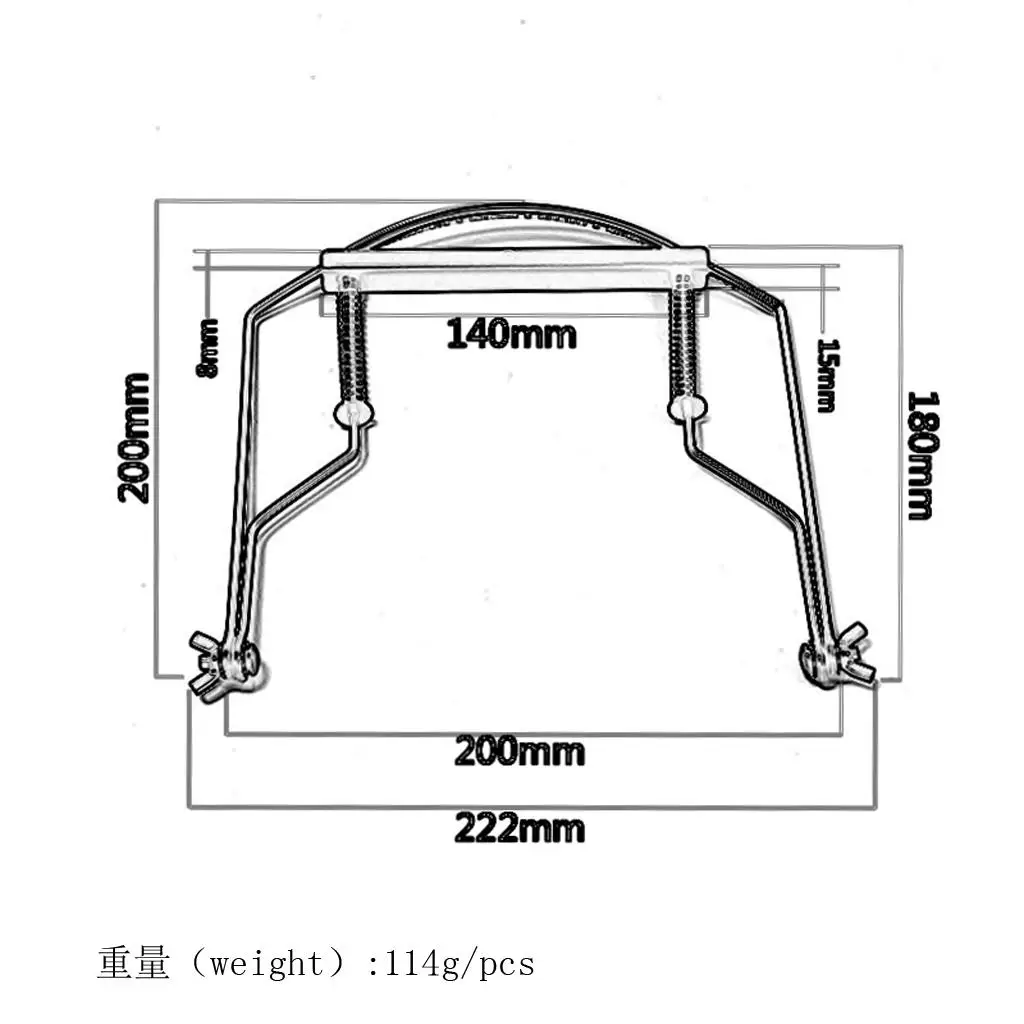 Chrome Adjustable 10 Holes Harmonica Holder Mouth Neck Hands Free Stand Rack