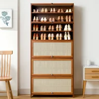 Imitation rattan woven shoe cabinet, simple shoe rack at the door of the home, economical, good-looking indoors 2