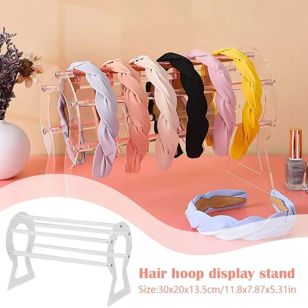 Headband Display Holder Clear Headband Organizer Stand Acrylic Hair
