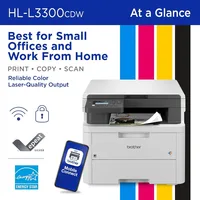 HL-L3300CDW Wireless Digital Color Multi-Function Printer with Laser Quality Output, Copy & Scan, Duplex, Mobile | Includes 2